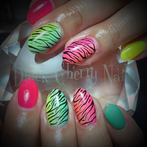 Black-Cherry-Nails-neon-leopard-coquitlam